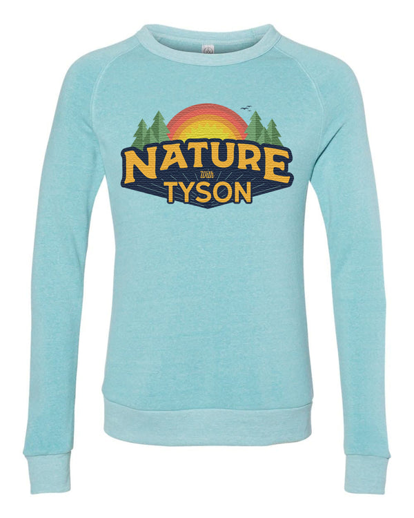 Nature with Tyson Crewneck Sweater - Light Blue