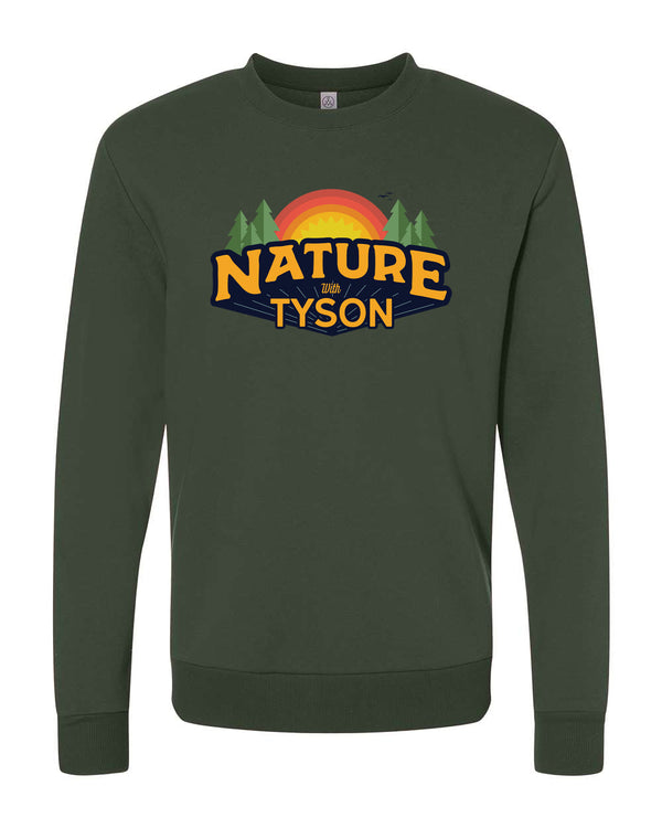 Nature with Tyson - Crewneck Forest Green